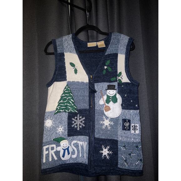 Ugly Christmas Sweater Xmas Vest Size Small - Picture 1 of 3